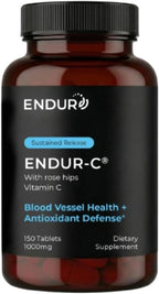 Endur ENDUR-C Vitamina C con Escaramujo, Liberación Sostenida, 1000 mg (60 Comprimidos)