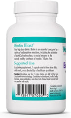 NutriCology Biotin Blast - 100 mg Biotin - 90 Vegetable Capsules