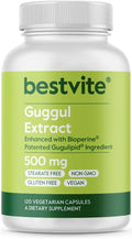 BESTVITE Guggul Extract 500mg, 120 Vegetable Capsules