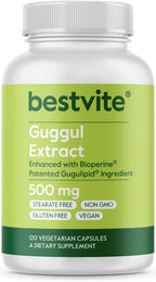 BESTVITE Guggul Extract 500mg, 120 Vegetable Capsules