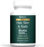 Wellgenix Purvana MAX - Biotin 5000mcg with MSM and B-Complex - 90 Vegan Capsules