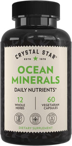 Crystal Star Ocean Minerals - Marine Mineral Supplement, 60 Capsules