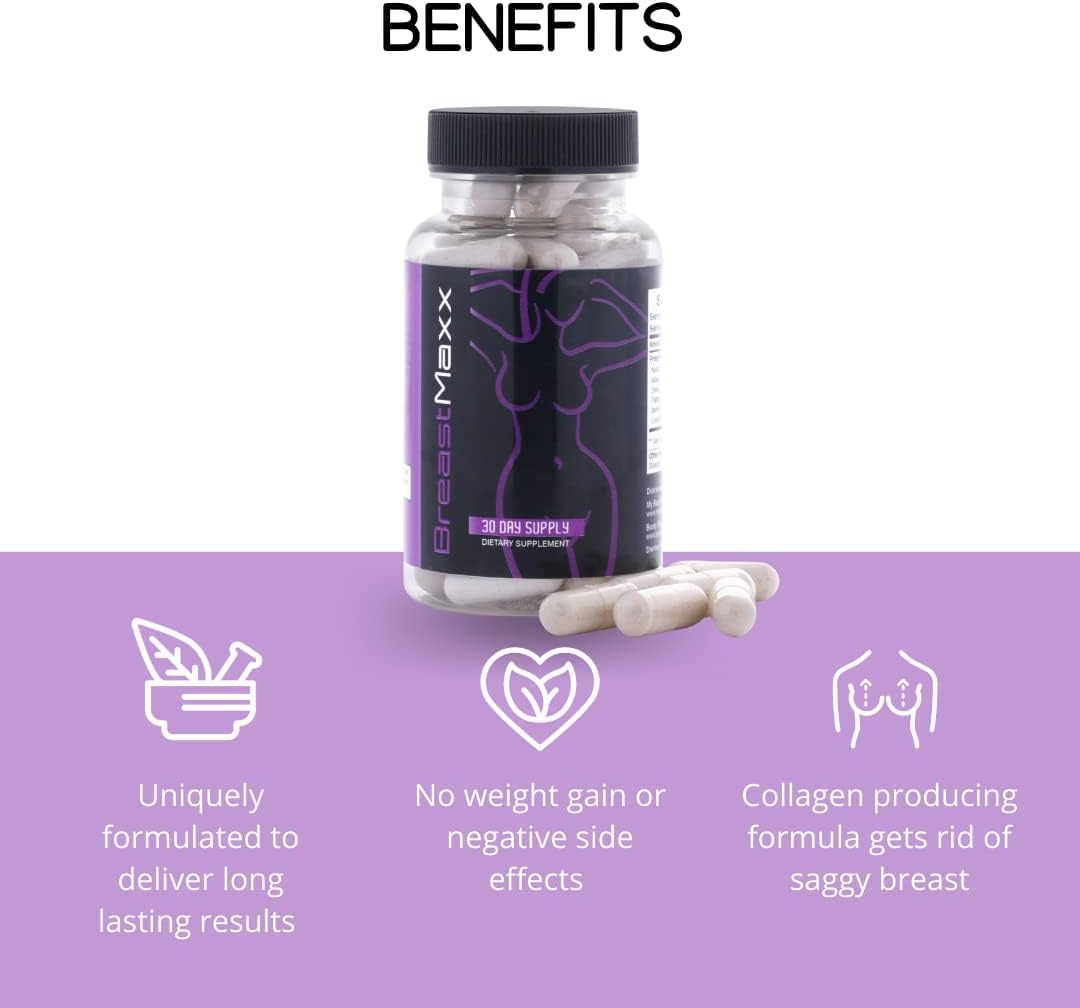 Breast Maxx: Fórmula Original para Senos con Ingredientes Naturales - Suplemento para Mujeres y Hombres