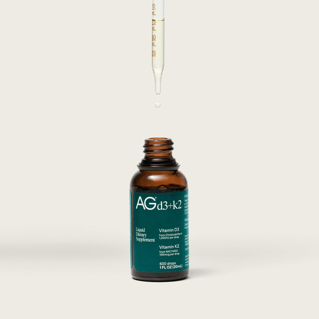AG1 Vitamina D3 + K2 Gotas Líquidas | 1000 UI D3 + 100 mcg K2 | Apoyo Óseo e Inmunitario | Fórmula Vegana