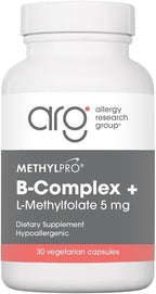 MethylPro B Complex + L-Methylfolate 5 mg - Bioavailable Methylated Vitamin Blend - Supports Energy and Stress - Vegetarian & Hypoallergenic - 30 Servings - 30 Capsules