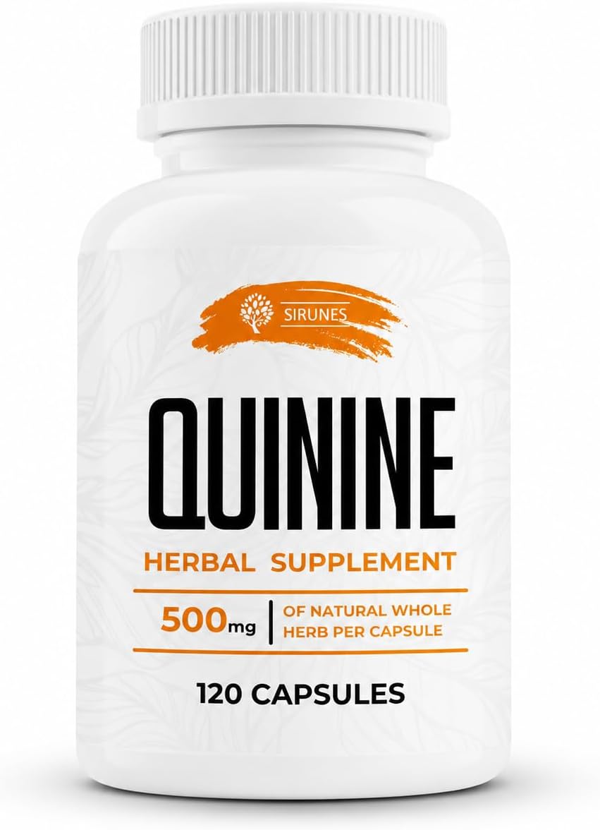 Cápsulas de Quinina Natural – Corteza de Cinchona 500 mg, 120 Comprimidos – Suplemento para Calambres y Digestión