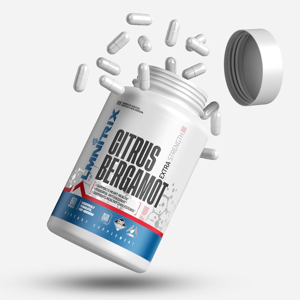 LMNITRIX Bergamota Cítrica 1200 mg - 60 Cápsulas - Vegano, Sin Gluten