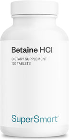 Supersmart - Betaina HCI 2600 mg - 120 Comprimidos - Fórmula de Ácido Clorhídrico para una Digestión Saludable