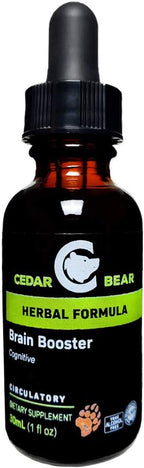 Cedar Bear Brain Booster - Suplemento Herbal Líquido para Memoria y Vitalidad, 30 ml
