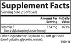Carlson E-Gems 200 IU (134 mg) Natural Vitamin E, 90 Soft Gels