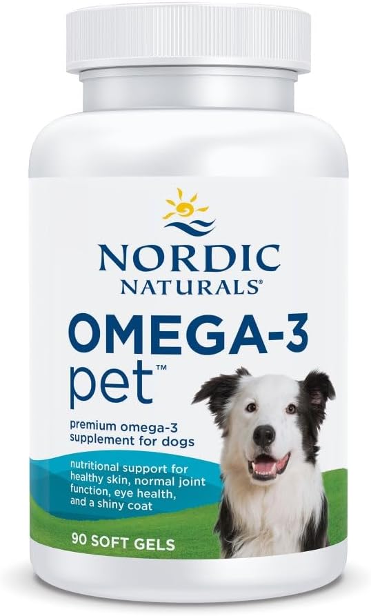 Nordic Naturals Omega-3 Pet, 120 Cápsulas Blandas - Aceite de Pescado para Perros con EPA y DHA