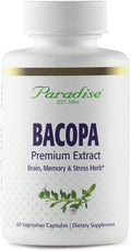 Paradise Herbs Bacopa Extract - 60 Cápsulas Veganas Sin Gluten