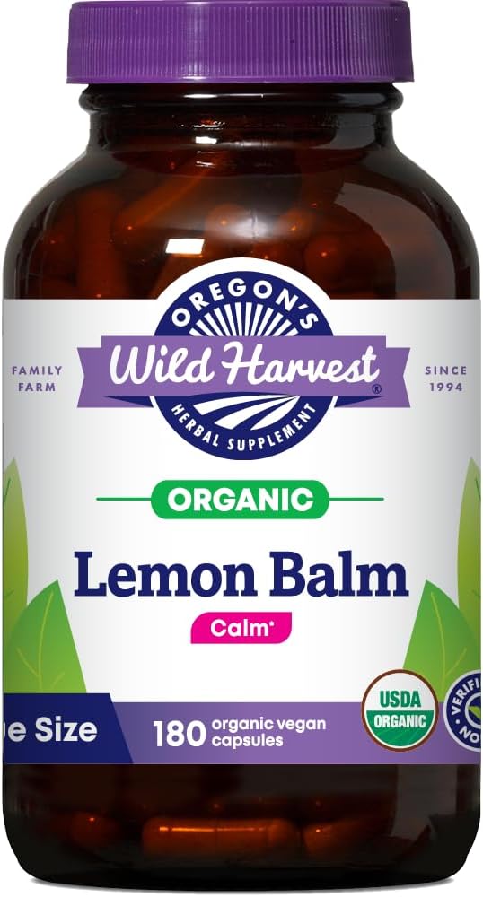 Oregon's Wild Harvest Melisa Ecológica, 1125 mg, 90 Cápsulas Veganas
