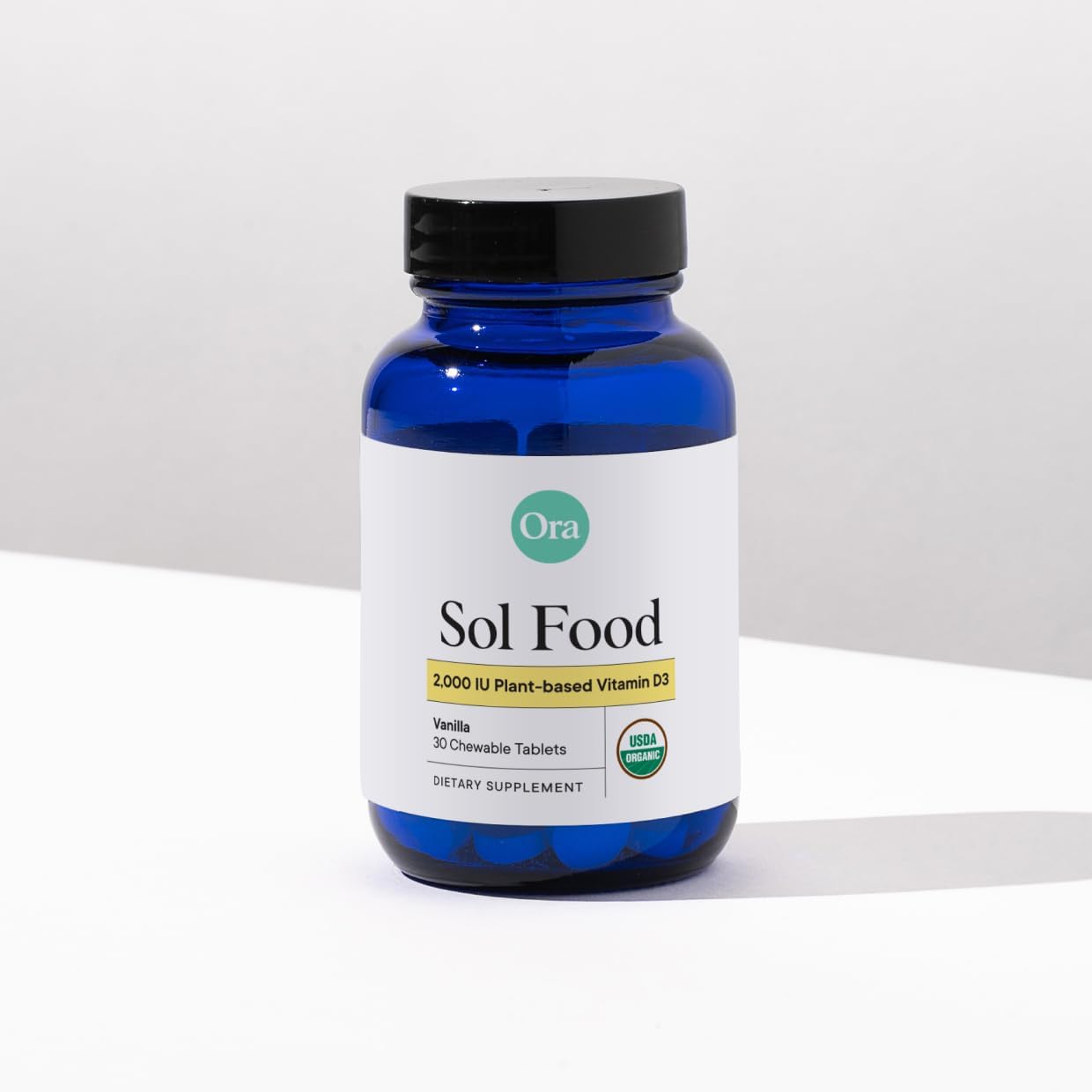 Vitamina D3 2000 IU Vegana - Comprimibles de Liquen - Ora Organic