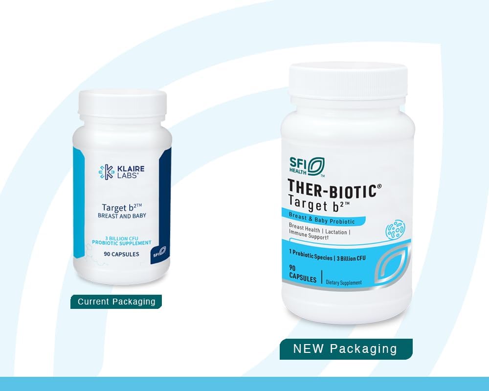 Ther-Biotic Target B2 Probiótico para Lactancia - Lactobacillus Fermentum - 90 Cápsulas