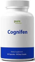 PureNature Cognifen - Nootrópico para la Memoria con Bacopa, Fosfatidilserina, Huperzina A, DHA, Colina y Más - No GMO, Sin Gluten, 60 Cápsulas