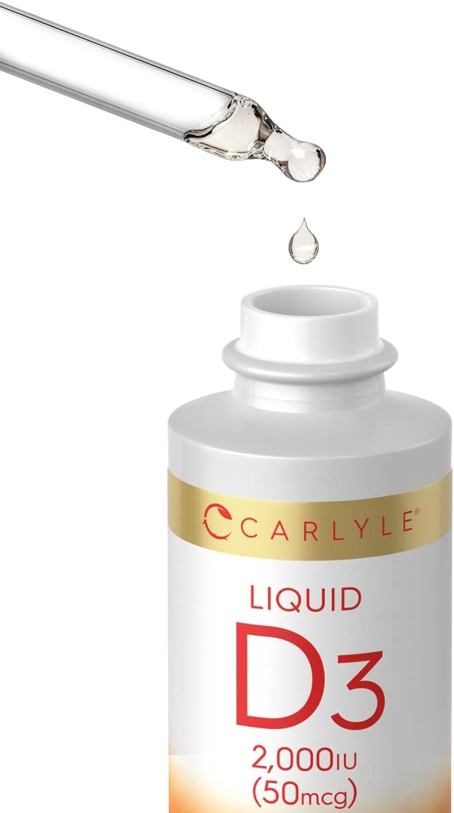 Carlyle Vitamina D3 Gotas Líquidas, 2000 IU (50 mcg), 59 ml (2 fl oz)