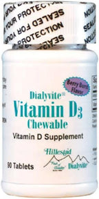Dialyvite Vitamina D3 Masticable (2.000 UI) - Sabor Berry Burst - 90 Comprimidos
