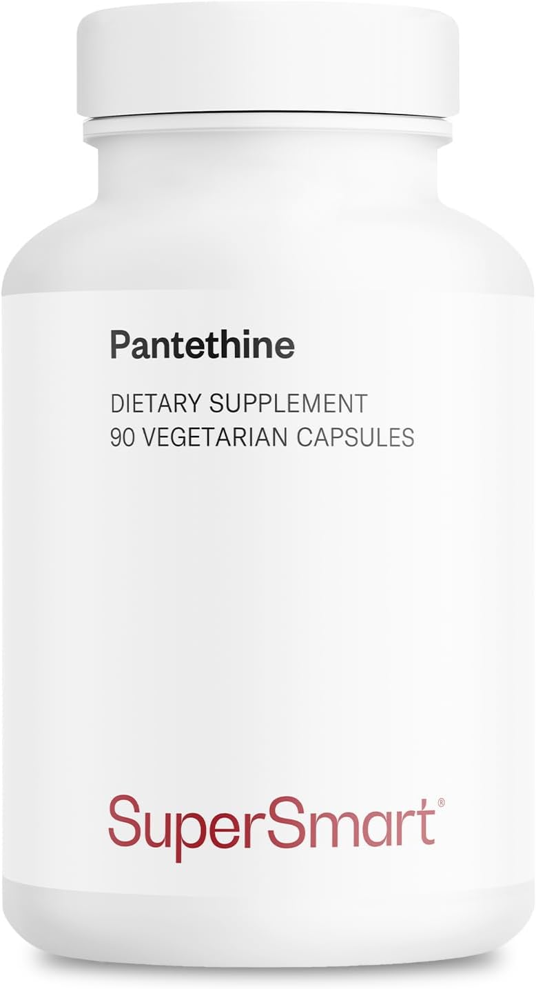Supersmart Pantesin Pantethine 600 mg - Ácido Pantoténico Activo - 90 Cápsulas Vegetales