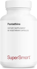 Supersmart Pantesin Pantethine 600 mg - Ácido Pantoténico Activo - 90 Cápsulas Vegetales