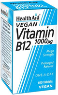 HealthAid Vitamina B12 (Cianocobalamina) 1000 µg - Liberación Prolongada - 100 Comprimidos