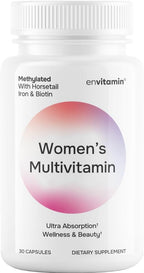 envitamin Multivitamínico Metilado para Mujeres con Hierro, Cola de Caballo, Biotina y L-Metilfolato