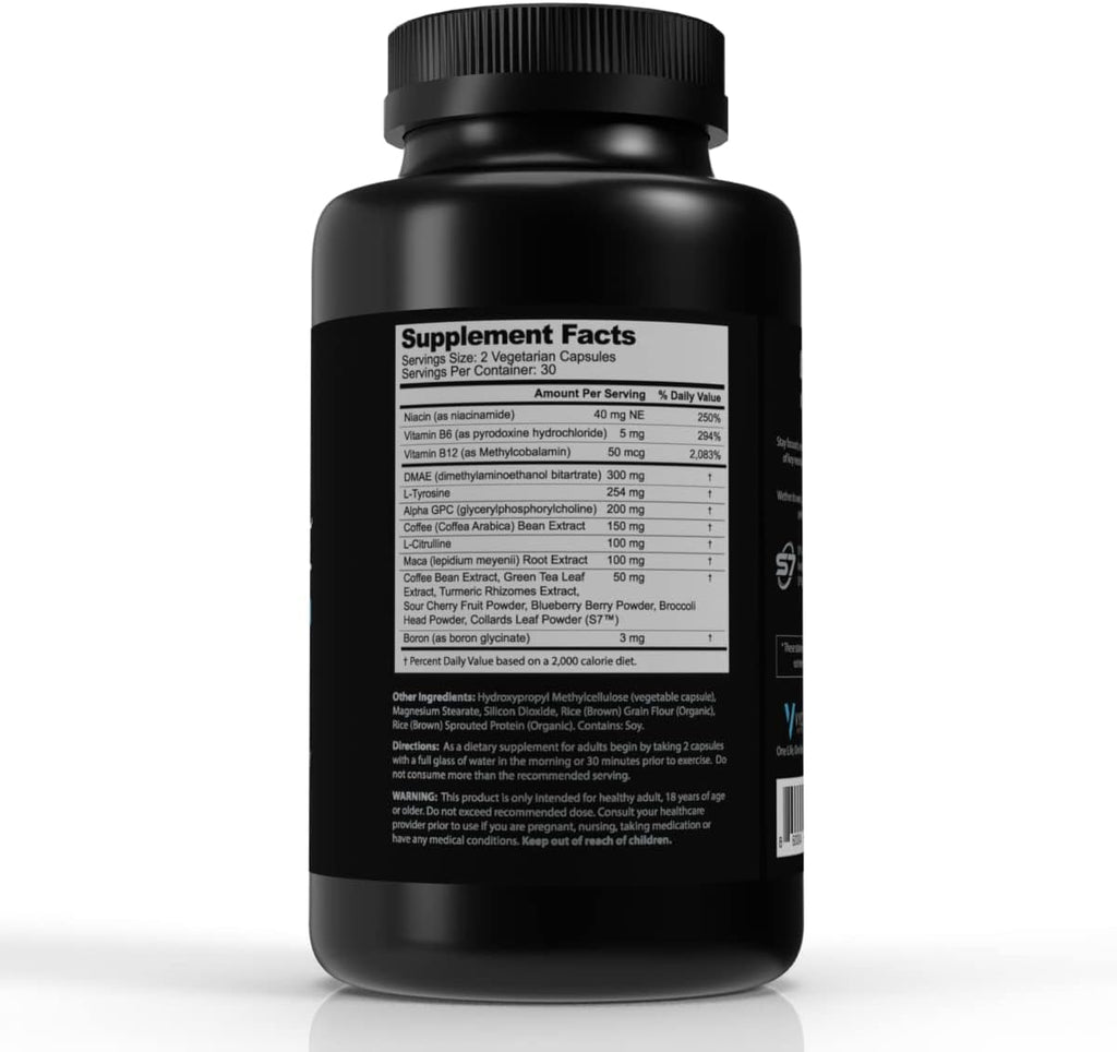 B4UGAME Brain Booster | Suplemento Nootrópico para Enfoque, Memoria y Energía | 60 Cápsulas