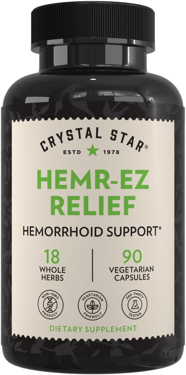 Crystal Star Hemr-Ez Relief, 90 Cápsulas Vegetarianas