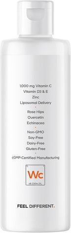 Codeage Nanofood Wonder-C - Líquido Liposomal de Vitamina C con D3, E, Zinc y Extractos Vegetales