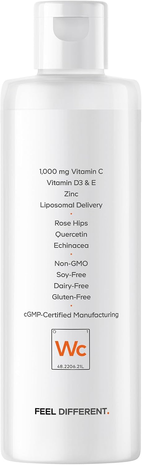 Codeage Nanofood Wonder-C - Líquido Liposomal de Vitamina C con D3, E, Zinc y Extractos Vegetales