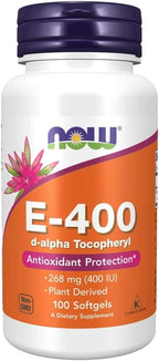 Now Foods Vitamina E-400 Tocoferoles Mixtos - 100 Cápsulas Blandas