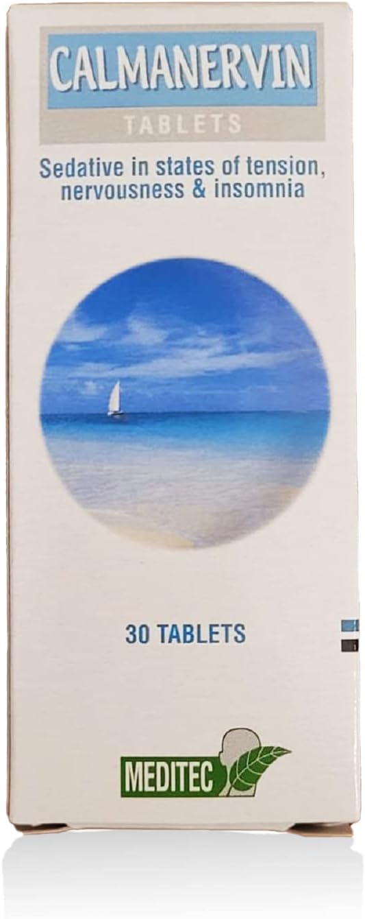 Calmanervin Comprimidos - con Vitaminas B1, B6, Pasiflora y Valeriana - 30 Comprimidos