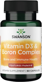 Swanson Vitamina D y Boro, 60 Cápsulas