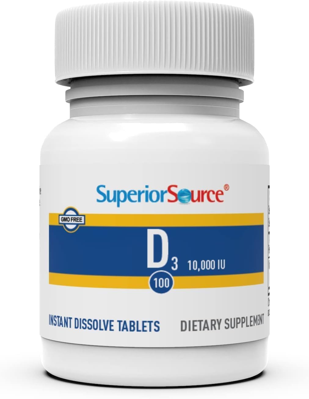 Superior Source Vitamin D3 10000 IU, Rapid Dissolve Sublingual Tablets, 100 Tablets