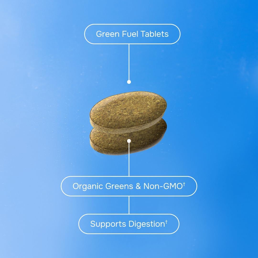 envitamin Green Fuel Organic Greens Tablets - Mezcla Orgánica de Frutas y Verduras