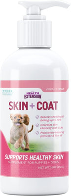 Health Extension Suplemento de Piel y Pelaje con Omega 3 y 6 para Perros, 16 oz