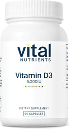 Vital Nutrients Vitamina D3 5000 IU - 90 Cápsulas