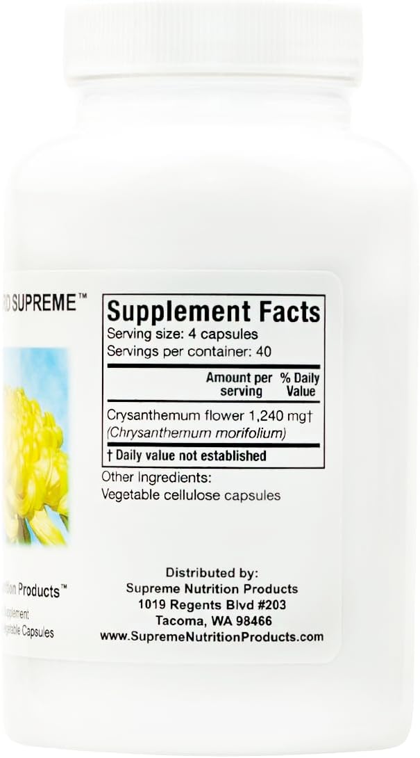 Supreme Nutrition Vital Guard Supreme - 160 Cápsulas Vegetarianas de Crisantemo Puro