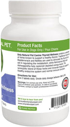 Only Natural Pet Suplemento para el Bienestar Tiroideo Canino para Perros - 90 Comprimidos Masticables
