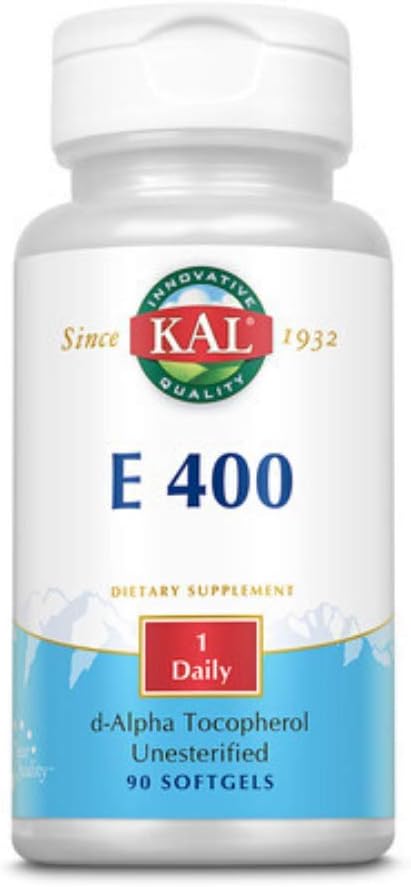 KAL E-400 D-Alfa Tocoferol 400 UI, 90 Cápsulas Blandas