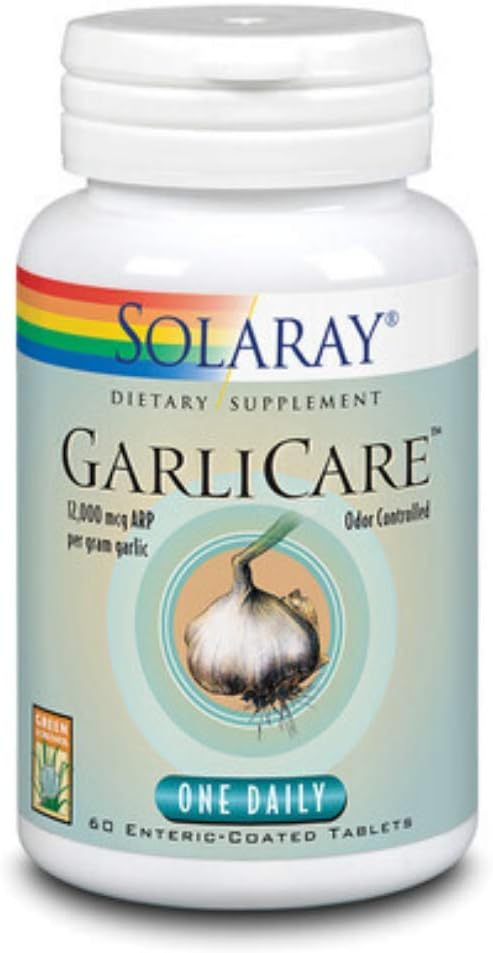 Solaray GarliCare - Complemento de Ajo 12000 mcg, 60 Comprimidos