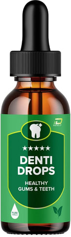Denti Drops Pro Gotas para Dientes y Encías - Suplemento Líquido Natural (1 Pack - 1 Mes)