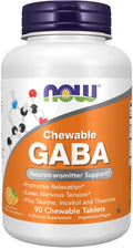 NOW GABA Sabor Naranja, 90 Masticables