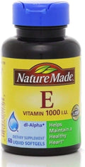 Vitamina E 1000 UI, 60 Cápsulas - Nature Made