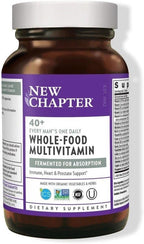 New Chapter Multivitamínico para Hombres 40+ Una Vez al Día, Fermentado con Probióticos, Palma Enana Americana, Vitaminas B, Vitamina D3 - 24 Comprimidos