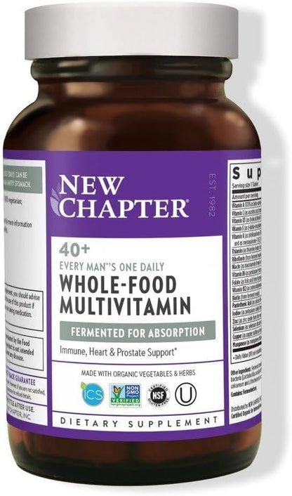 New Chapter Multivitamínico para Hombres 40+ – Vitaminas del grupo B : esenciales para el metabolismo energético y – Image 1