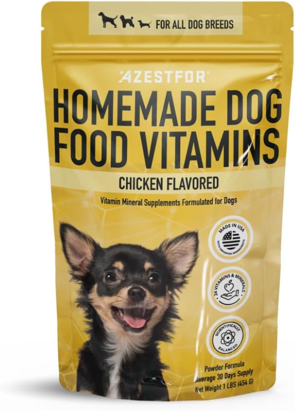 Azestfor Suplemento Multivitamínico para Perros – Dieta Casera – 16 oz (454 g) Polvo