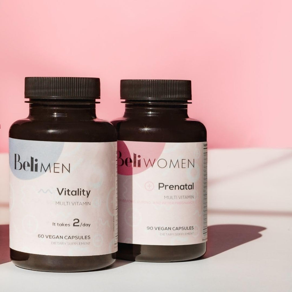 Beli Bundle para Parejas - Multivitamínico Prenatal de Preconcepción para Fertilidad, Apoyo a la Salud y Cantidad de Espermatozoides para Hombres, Apoya la Calidad del Óvulo y la Fertilidad para Mujeres, 150 Cápsulas 30 Días de Suministro