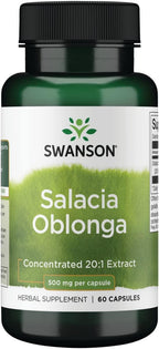 Swanson HIERBA SALACIA Oblonga 2:1 500mg 60 Cápsulas