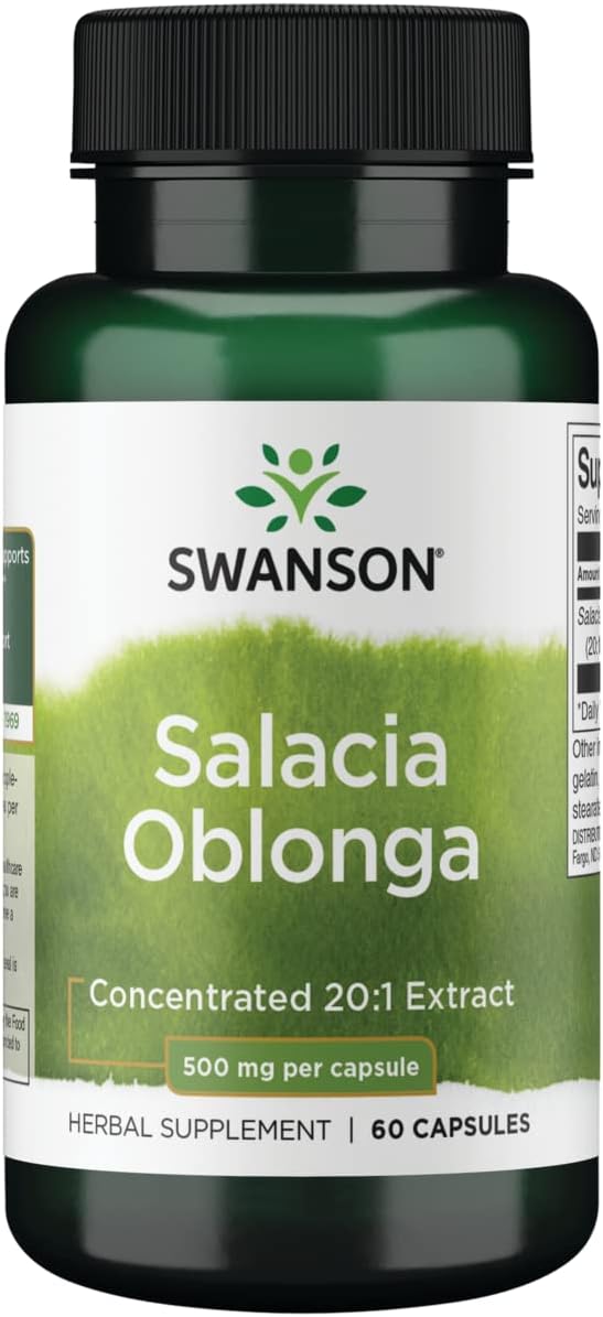 Swanson HIERBA SALACIA Oblonga 2:1 500mg 60 Cápsulas